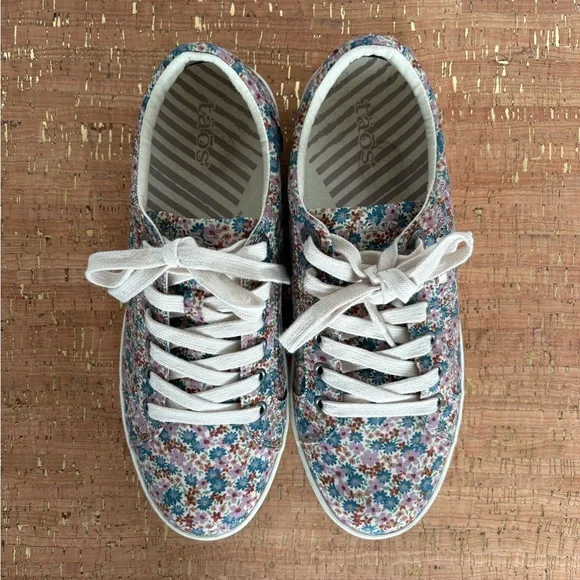 Taos Floral Casual Lace Up Sneakers Shoes - Picture 3 of 8